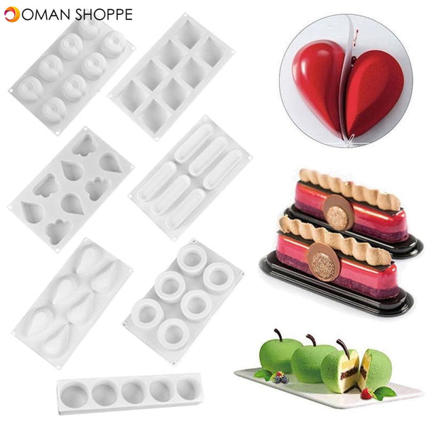 One Piece Of 8-piece Cherry Mousse Silicone Mold  Pear Shoutao Christmas Hat Diamond Cake Baking Mould Decorating Tools