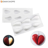 One Piece Of 8-piece Cherry Mousse Silicone Mold  Pear Shoutao Christmas Hat Diamond Cake Baking Mould Decorating Tools