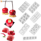 One Piece Of 8-piece Cherry Mousse Silicone Mold  Pear Shoutao Christmas Hat Diamond Cake Baking Mould Decorating Tools