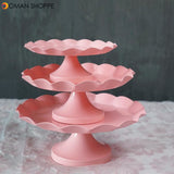 Pink Round Metal Cake Holder Of Cake Cup Cake Stand Birthday Wedding Party Display Holder 