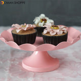 Pink Round Metal Cake Holder Of Cake Cup Cake Stand Birthday Wedding Party Display Holder 