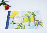 Placemat Fashion Pvc Dining Table Mat Disc Pads Bowl Pad Coasters Waterproof Table Cloth Pad Slip-Resistant Pad Multi-shape