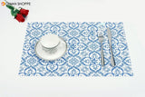 Placemat Fashion Pvc Dining Table Mat Disc Pads Bowl Pad Coasters Waterproof Table Cloth Pad Slip-Resistant Pad Multi-shape