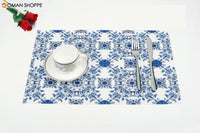 Placemat Fashion Pvc Dining Table Mat Disc Pads Bowl Pad Coasters Waterproof Table Cloth Pad Slip-Resistant Pad Multi-shape