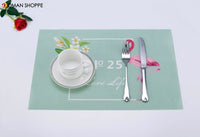 Placemat Fashion Pvc Dining Table Mat Disc Pads Bowl Pad Coasters Waterproof Table Cloth Pad Slip-Resistant Pad Multi-shape