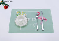 Placemat Fashion Pvc Dining Table Mat Disc Pads Bowl Pad Coasters Waterproof Table Cloth Pad Slip-Resistant Pad Multi-shape