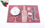 Placemat Fashion Pvc Dining Table Mat Disc Pads Bowl Pad Coasters Waterproof Table Cloth Pad Slip-Resistant Pad Multi-shape