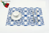 Placemat Fashion Pvc Dining Table Mat Disc Pads Bowl Pad Coasters Waterproof Table Cloth Pad Slip-Resistant Pad Multi-shape