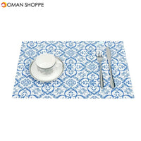 Placemat Fashion Pvc Dining Table Mat Disc Pads Bowl Pad Coasters Waterproof Table Cloth Pad Slip-Resistant Pad Multi-shape