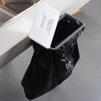 Plastic Attach-A-Trash Hanging Garbage Trash Bag Holder Kitchen Bathroom Tool