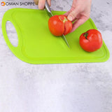 Plastic Chopping Block Meat Vegetable Cutting Board Non-Slip Anti Overflow With Hang Hole