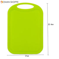 Plastic Chopping Block Meat Vegetable Cutting Board Non-Slip Anti Overflow With Hang Hole