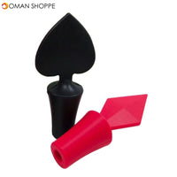 Poker Shaped Wine Stopper 1 Piece Silicone Vacuum Sealed Wine Stopper Bar Tools