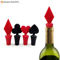 Poker Shaped Wine Stopper 1 Piece Silicone Vacuum Sealed Wine Stopper Bar Tools