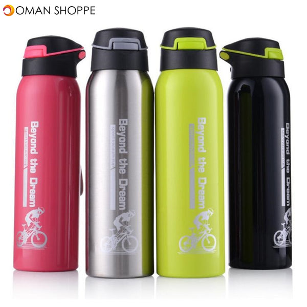 Portable 304 Stainless Steel 500ML Drink Water Bottle Insulated With Straw Water Bottle