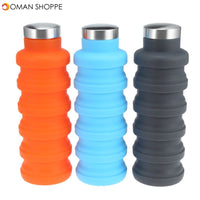 Portable Silicone Water Bottle Retractable Folding Coffee Bottle Outdoor Travel Drinking Collapsible Sport Drink Kettle