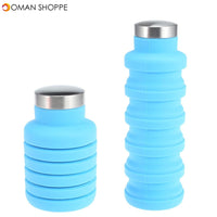 Portable Silicone Water Bottle Retractable Folding Coffee Bottle Outdoor Travel Drinking Collapsible Sport Drink Kettle