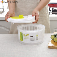 Portable Vegetable Spin Dryer Dehydrator Household Drainer Salad Spinner for Kitchen Drying Tool