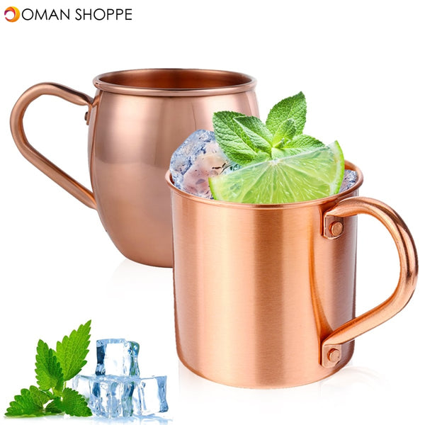 Pure Copper Mug Cup for Moscow Mule Coffee Drinking Cocktail Camping 415ML