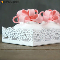 Rectangle Cake Pan Stand Dessert Pastry Tray Wedding Banquet Cupcake Holder Display 