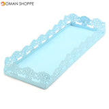 Rectangle Cake Pan Stand Dessert Pastry Tray Wedding Banquet Cupcake Holder Display 