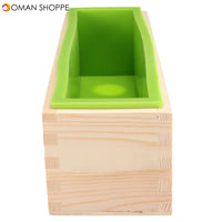 Rectangle Silicone Soap Mold Wooden Box DIY Tool Toast Loaf Cake Baking Mold