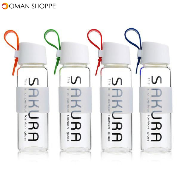 REMAX Sakura 490ml Glass Bottle Simple Portable Creative Water Cups Outdoor Bottle