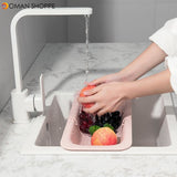 Retractable Storage Rack Drying Vegetable Drain Basket Dish Sink Basin Drain for Kitchen Tool