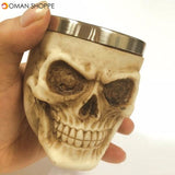 Retro 3D Stainless Steel Skull Cup Novelty Skull Head Vodka Mug Coffee Drinking Cup Drinkware