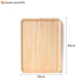 Rubber Wood Pan Plate Fruit Dishes Saucer Tea Tray Dessert Dinner Bread Wood Plate Japanese Round/Rectangle/Square/Oval Shape