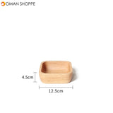 Rubber Wood Pan Plate Fruit Dishes Saucer Tea Tray Dessert Dinner Bread Wood Plate Japanese Round/Rectangle/Square/Oval Shape