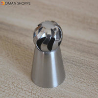 Russian Piping Nozzles Ball Shaped Stainless Steel Pastry Tool Cream Pastry Icing Tips Cup Cake Cupcake Decoration