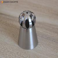 Russian Piping Nozzles Ball Shaped Stainless Steel Pastry Tool Cream Pastry Icing Tips Cup Cake Cupcake Decoration