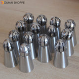 Russian Piping Nozzles Ball Shaped Stainless Steel Pastry Tool Cream Pastry Icing Tips Cup Cake Cupcake Decoration