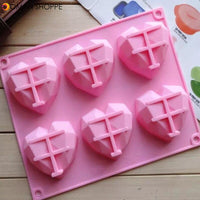 Silicone 3D Heart Shape Fondant Mould Modelling Decoration Cake Chocolate Baking Mold