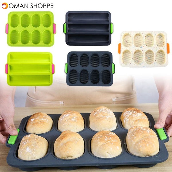 Silicone Baking Tray Bakeware Non-stick Baguette Mold Styles For Baking French-Bread Breadstick and Bread Roll Bakery Tools