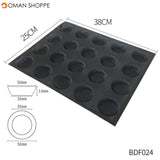 Silicone Bun Bread Forms Non Stick Baking Sheets Perforated Hamburger Molds Muffin Pan Tray