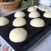 Silicone Bun Bread Forms Non Stick Baking Sheets Perforated Hamburger Molds Muffin Pan Tray