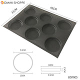 Silicone Bun Bread Forms Non Stick Baking Sheets Perforated Hamburger Molds Muffin Pan Tray