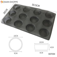 Silicone Bun Bread Forms Non Stick Baking Sheets Perforated Hamburger Molds Muffin Pan Tray