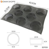 Silicone Bun Bread Forms Non Stick Baking Sheets Perforated Hamburger Molds Muffin Pan Tray