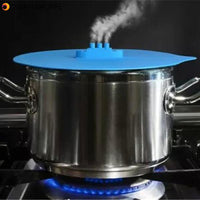 Silicone Ship Steaming Lid Steam Boat Pot Lid Pot Cover Food Fresh Covers Kitchen Cooking Tool 