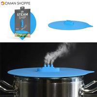 Silicone Ship Steaming Lid Steam Boat Pot Lid Pot Cover Food Fresh Covers Kitchen Cooking Tool 