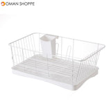 Single Layer Stainless Steel Rack Shelf Plate Bowl Spoon Cutlery Drying Storage for Kitchen Dishes