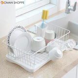 Single Layer Stainless Steel Rack Shelf Plate Bowl Spoon Cutlery Drying Storage for Kitchen Dishes