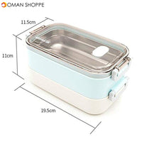 Single/Double Layer Lunch Box Stainless Steel Lunch Box Student Adult Food Container Picnic Car Office Bento Box with Lunch Bag