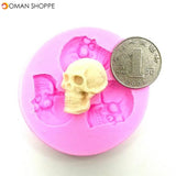 Skull Head Fondant Silicone Mould Skeleton Chocolate Mold Cake Decoration Tool