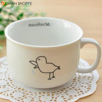 Small Raindrops Sheep Beard Bird Ceramic Coffee Cup