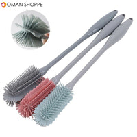 Soft Rubber Cup Brush Non-silicone Brush Multi-function Kitchen Bottle Thermos Glass Cleaning Brush