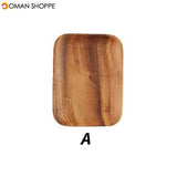 Solid Wood Tray Dinner Plate Disc Coffee Tea Tray Fruit Bread Food Dessert Breakfast Plate Square Rectangle